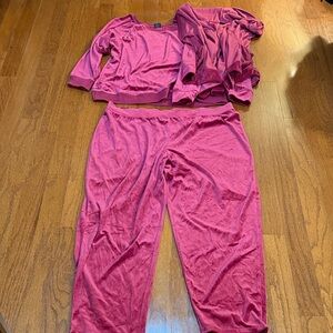 Faded Glory Pink 3-piece Jumpsuit Set